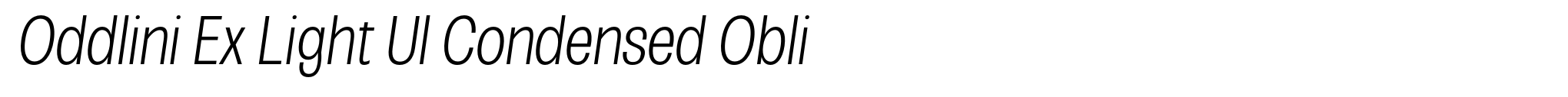 Oddlini Ex Light Ul Condensed Obli image